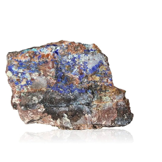 Azurite druze displaying vibrant deep blue hues, ideal for enhancing spiritual insight and intuition. Perfect for metaphysical purposes.