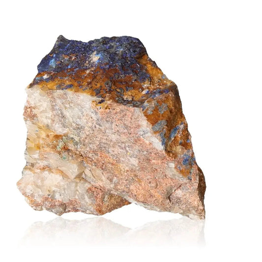 Azurite druzy stone with deep blue hues, known for enhancing intuition and spiritual insight.