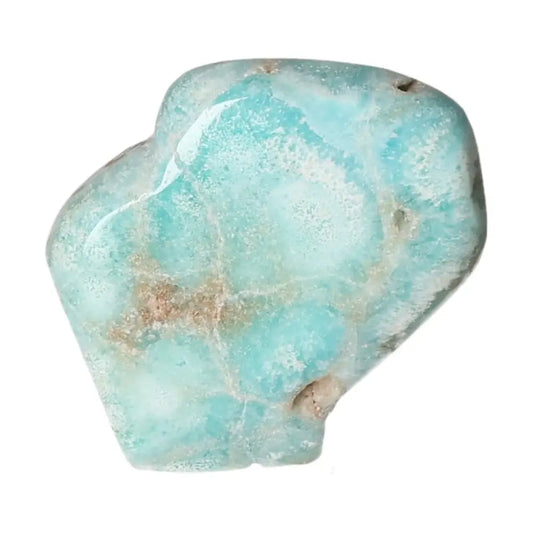 Blue Aragonite Obelisk from Pakistan with soothing hues, ideal for enhancing communication and emotional balance