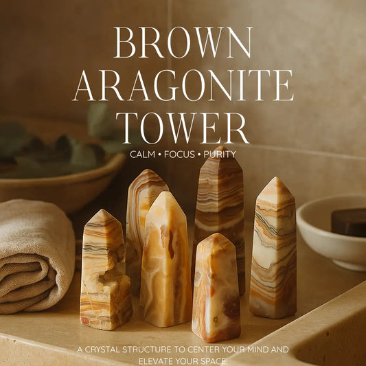 Brown Aragonite Tower L Sylvia Crystals Sp. z o.o.