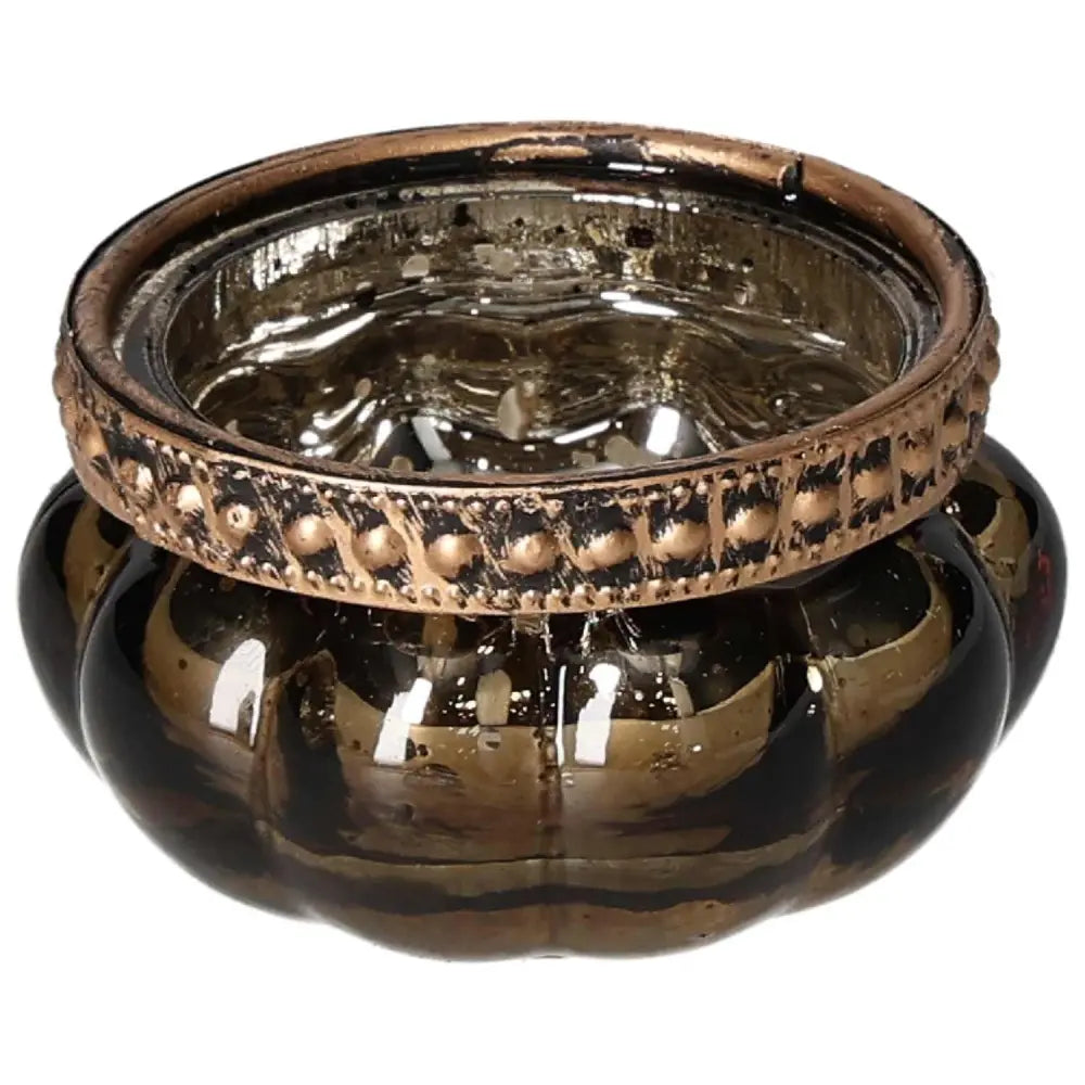 Luxurious Sylvia Crystals Brown Candle Holder with elegant detailing, perfect for adding sophistication to any modern living space.