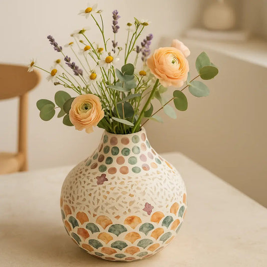Capiz Style Vase – Radiant Elegance and Light-Reflecting Beauty Sylvia Crystals Sp. z o.o.
