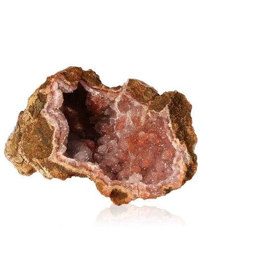 Pink Chalcedony Stalactite formation showcasing natural beauty from Sylvia Crystals, embodying luxury and spirituality.