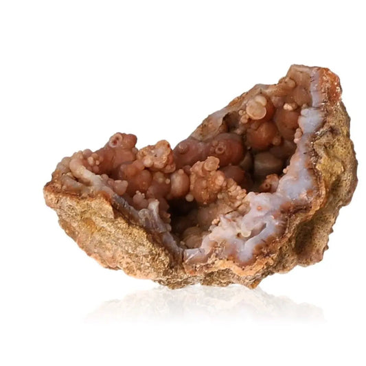 Chalcedony Stalactite by Sylvia Crystals, showcasing earthy tones and intricate natural formations.
