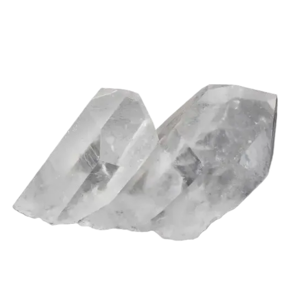 Clear Quartz Cluster with multiple crystal points, radiating clarity and amplifying energy, on a dark background.