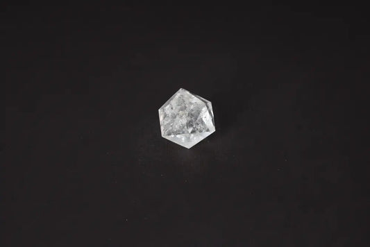 Clear Quartz Geometric Sphere 3 cm for purification and energy harmony, absorbs negative vibrations, cleanses spaces.