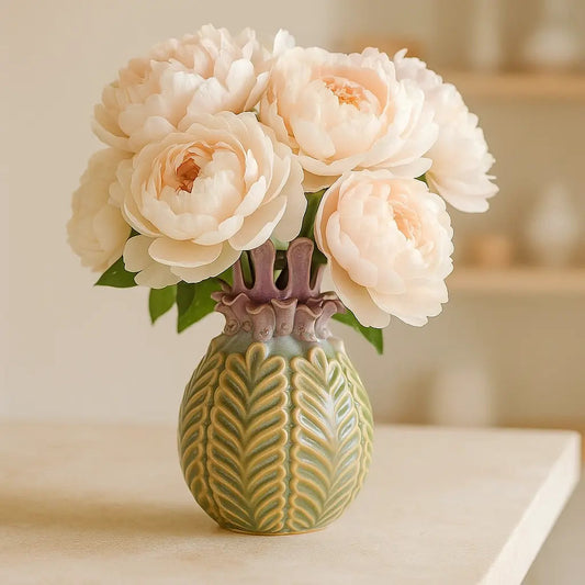 Colorful Stoneware Vase – Vibrant Elegance and Artistic Flair Sylvia Crystals Sp. z o.o.