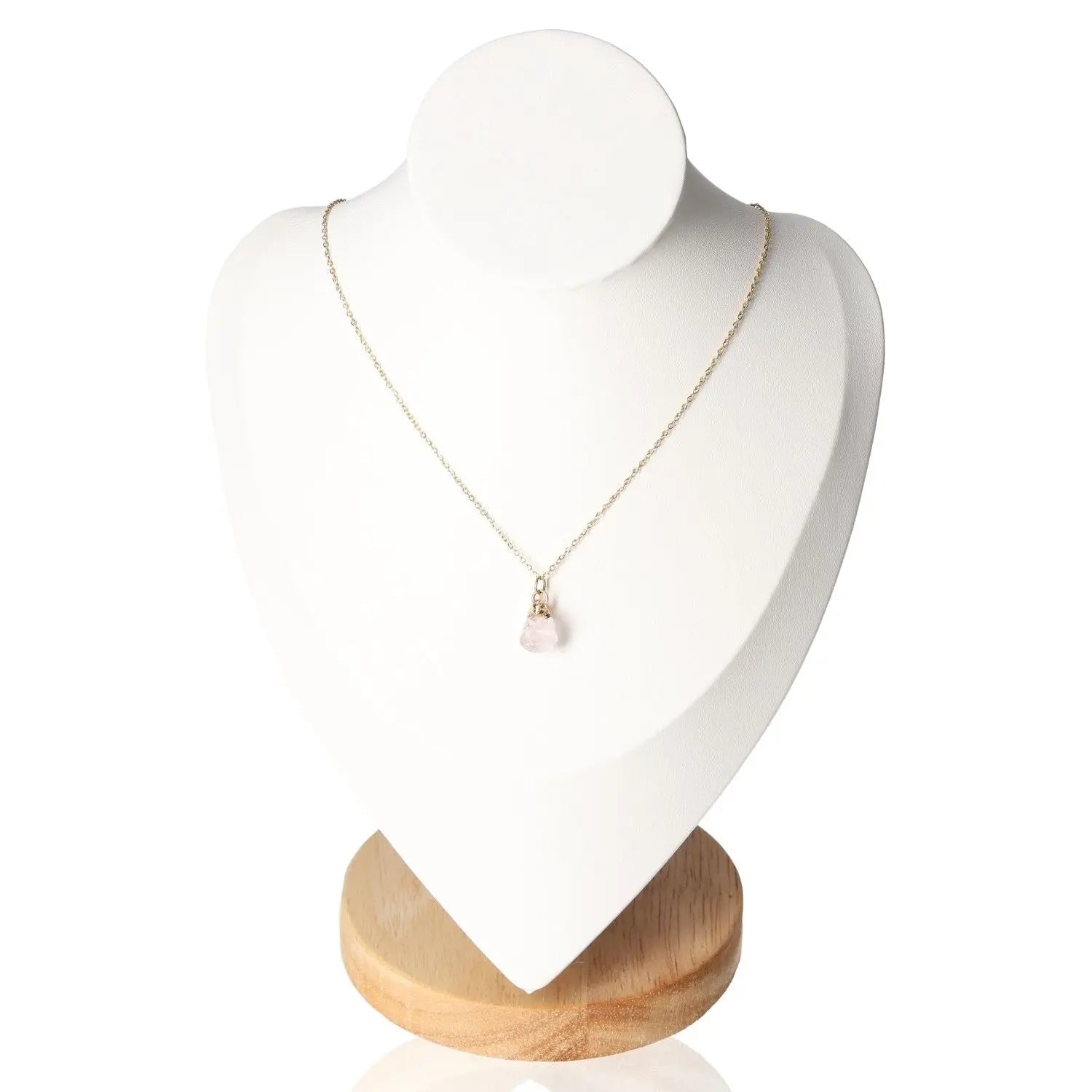 Elegant Rose Quartz Necklace from Crystal Necklace Set of 3 'Friendship', symbolizing love and compassion. Perfect gift for friends.