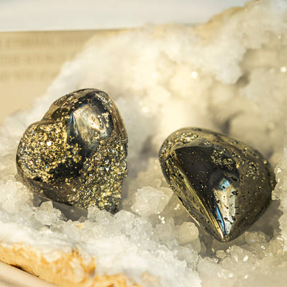 Valentines Pyrite and Quartz Geode Box