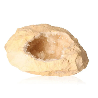 Dogtooth Calcite Cluster - Natural cave stalactite formation with layered textures, ideal for collectors and spiritual enthusiasts.