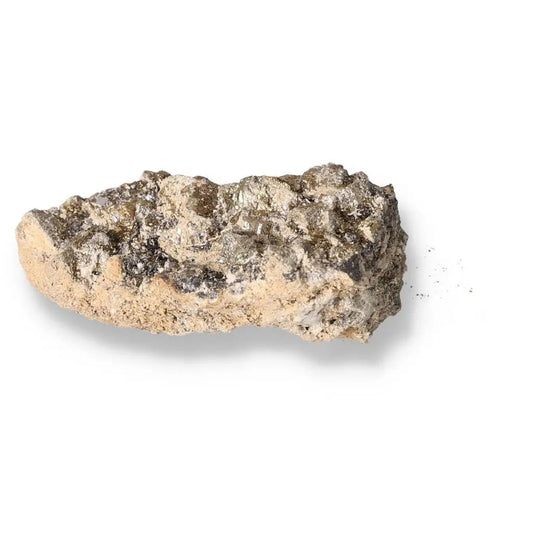 Raw epidote mineral rock with green hues for emotional balance, enhancing self-expression and promoting positive energy.