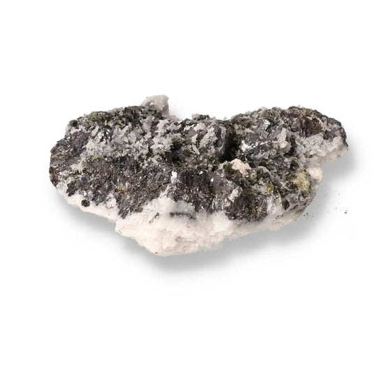 Epidote crystal with vibrant green hues enhancing positivity and emotional balance, ideal for Heart Chakra activation and self-awareness.