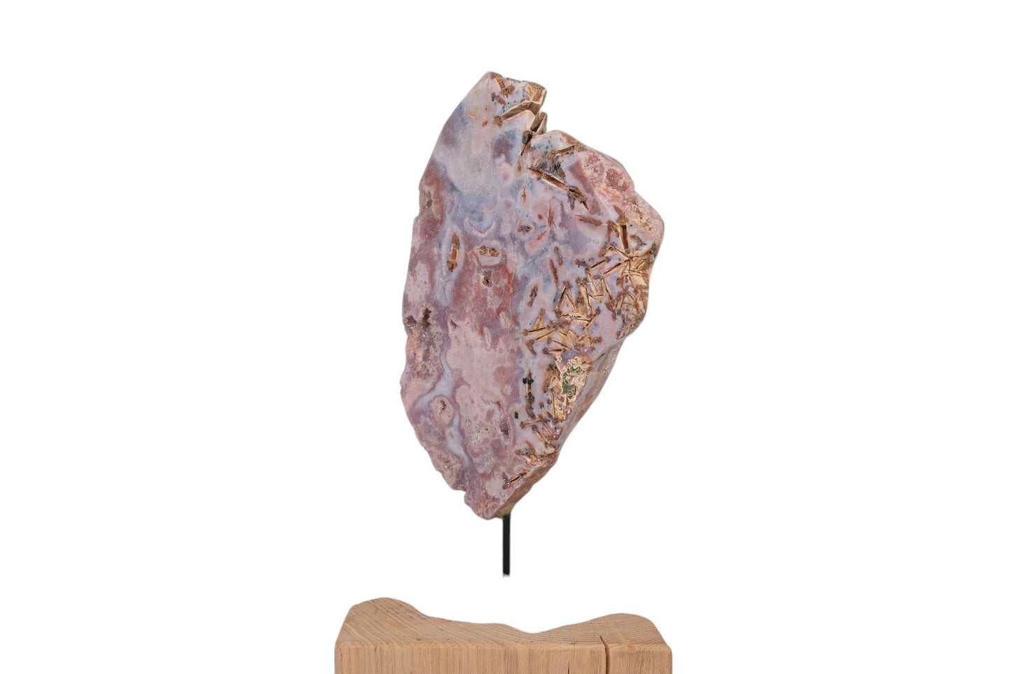 Pink Amethyst on Metal Stand