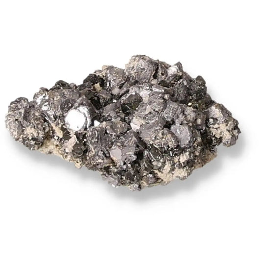 Raw Galena mineral stone known for balance, protection, and grounding properties, enhancing spiritual journey and body harmony.