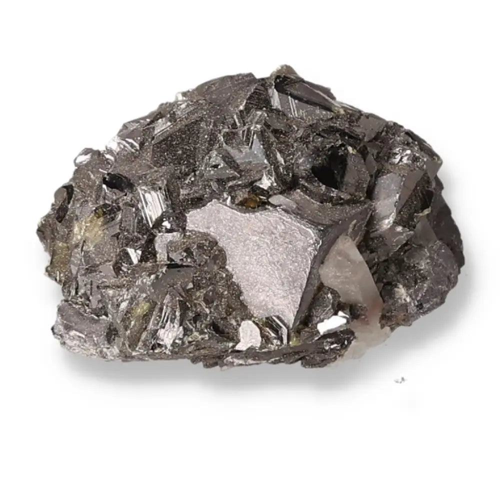 Galena stone with metallic sheen, illustrating spiritual harmony and grounding properties for personal growth and transformation.