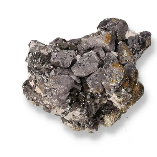 Galena with Chalcopyrite and Quartz crystal from Sylvia Crystals, offering visual beauty and spiritual harmony.