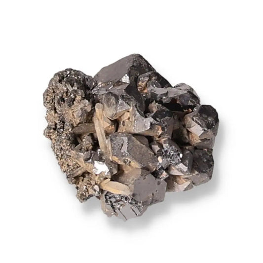 Galena stone with a metallic luster, symbolizing personal growth and transformation in spiritual practices.
