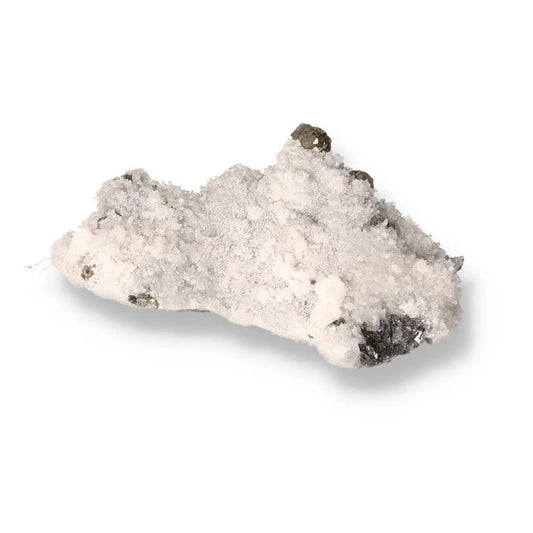Crystalline Gibbsite mineral for grounding, mental clarity, and chakra activation, enhancing focus and emotional balance.