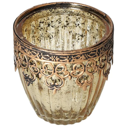 Elegant Glass Lantern with Moroccan Design by Sylvia Crystals