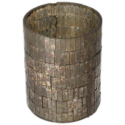 Glass Lantern Mosaic Style by Sylvia Crystals, a luxurious piece blending nature's beauty with spiritual depth, perfect for elegant decor.