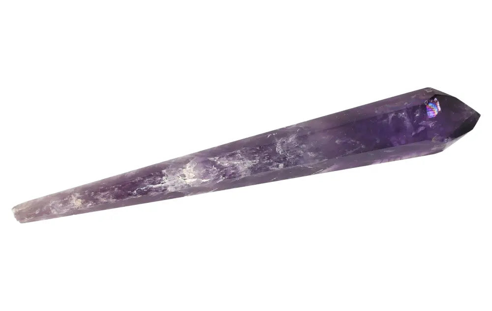 Amethyst Point crystal for peace, clarity, and spiritual protection with rich purple hues, ideal for meditation and energy healing.