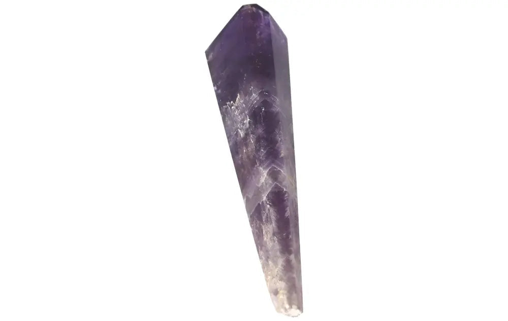 Amethyst point crystal for calm, clarity, and spiritual protection with rich purple hues, ideal for meditation and energy healing.