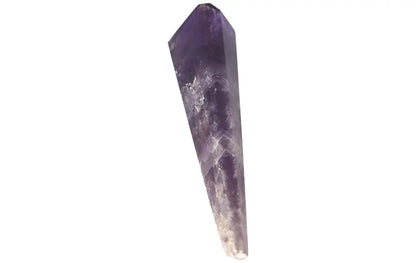 Amethyst point crystal for calm, clarity, and spiritual protection with rich purple hues, ideal for meditation and energy healing.