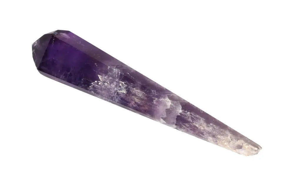Elegant Amethyst Point Crystal for calm, clarity, and spiritual protection. Ideal for meditation and energy healing with rich purple hue.