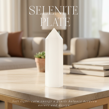 Obelisco de selenita 20 cm