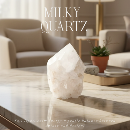 Polierter milchiger Quarzspitze