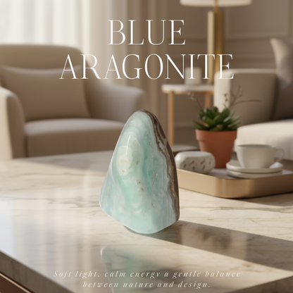 Obélisque en Aragonite Bleue