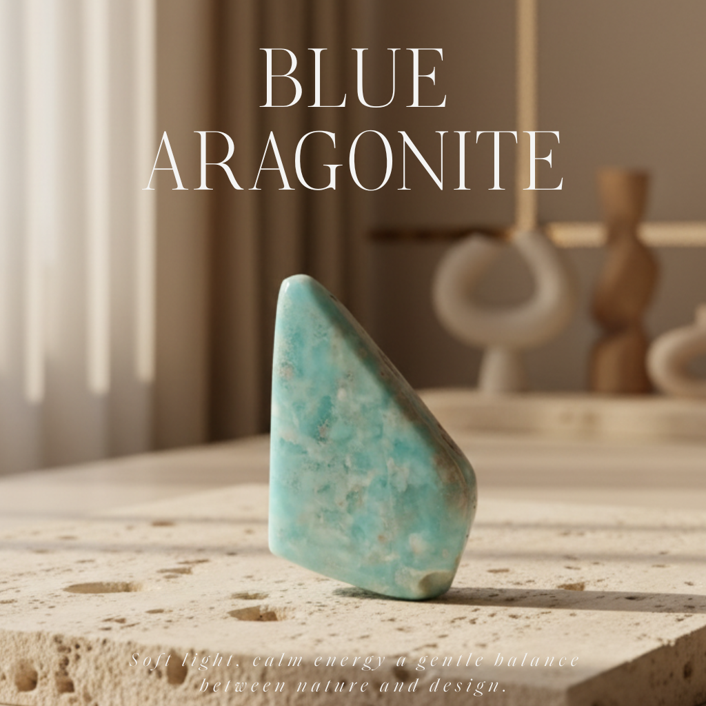 Obélisque en Aragonite Bleue