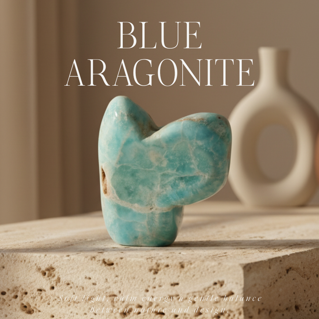 Obélisque en Aragonite Bleue