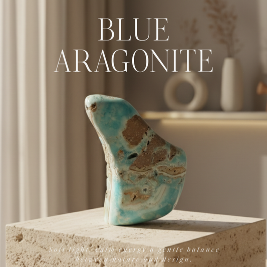 Obelisk z niebieskiego aragonitu