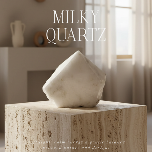 Punta di quarzo lattiginoso levigato