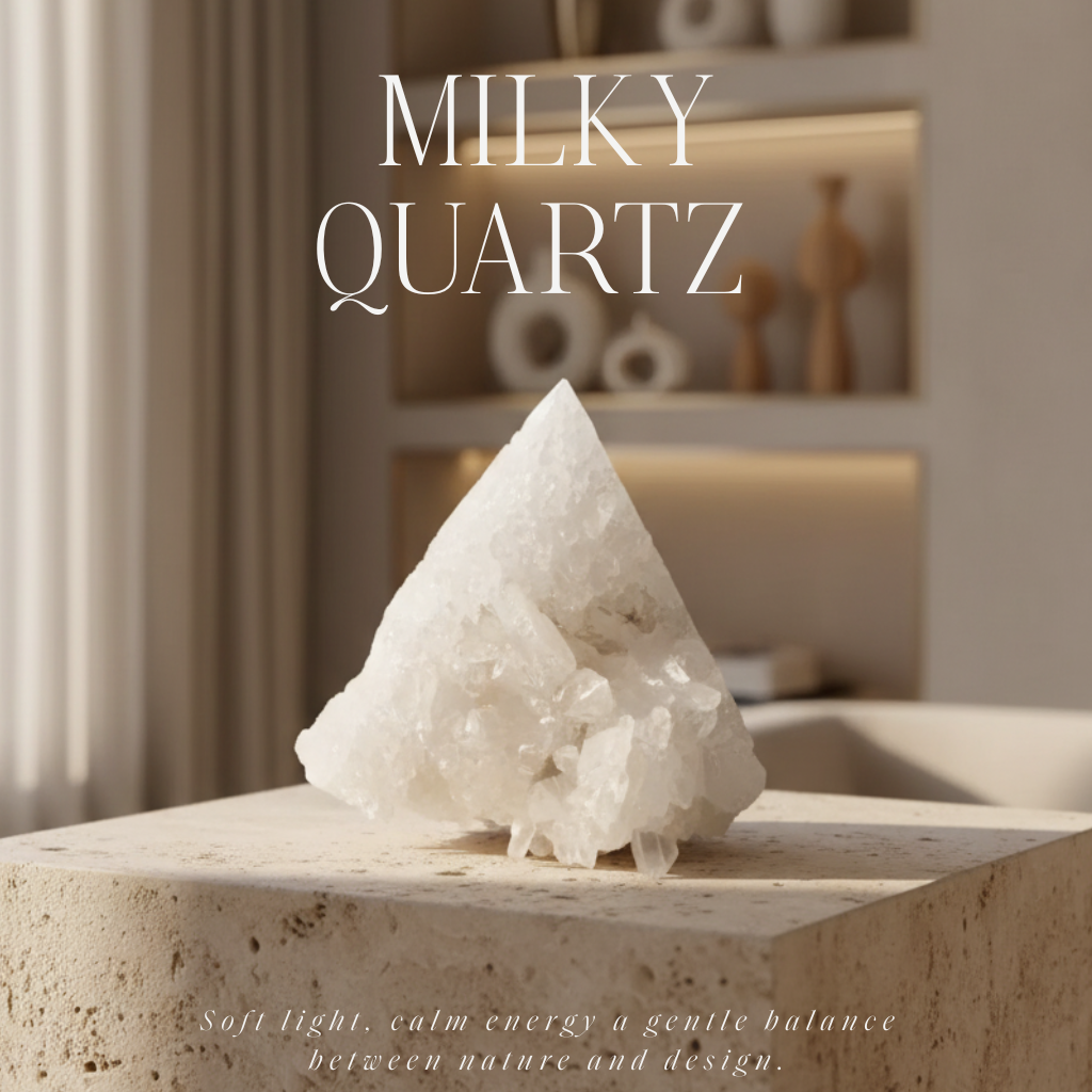 Gepolijste melkkwartspunt