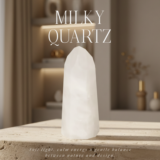 Polerowany Kwarc Mleczny Obelisk