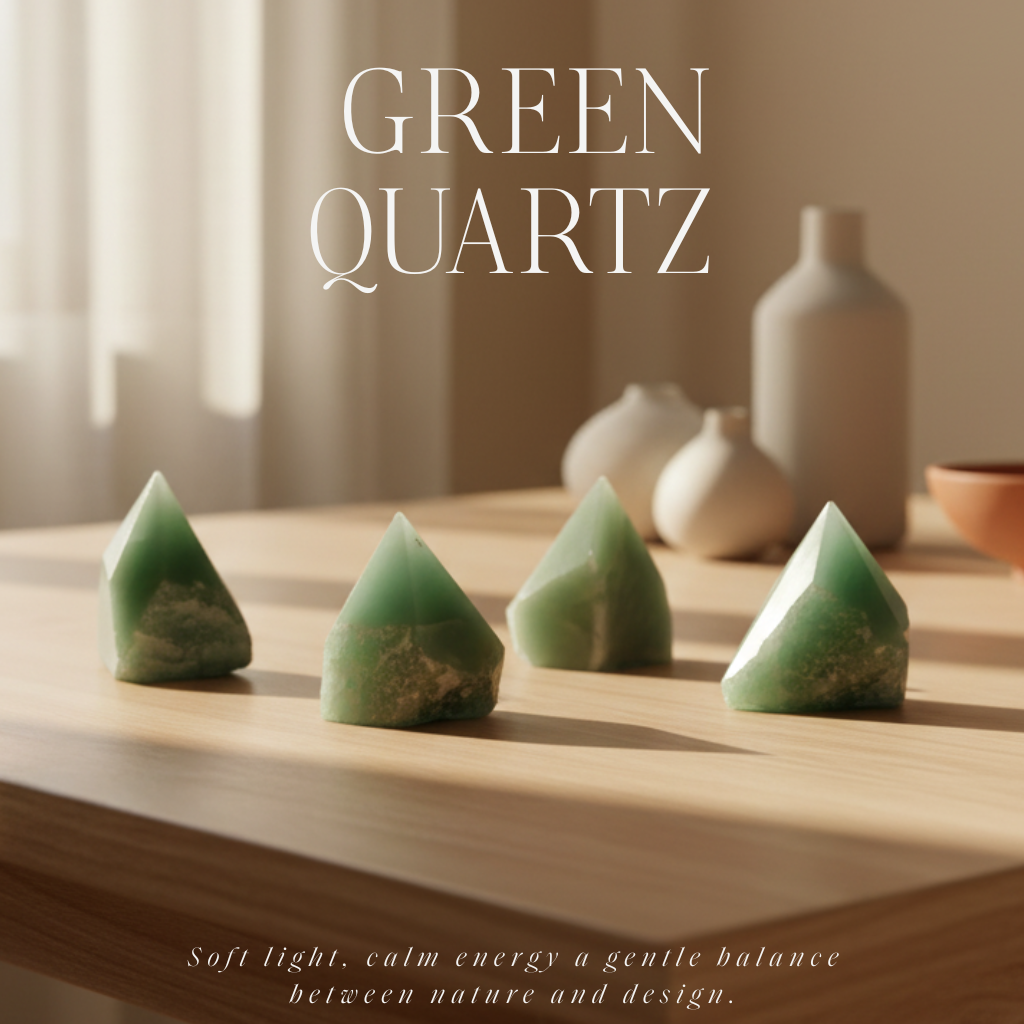 Punta pulida superior de cuarzo verde XS