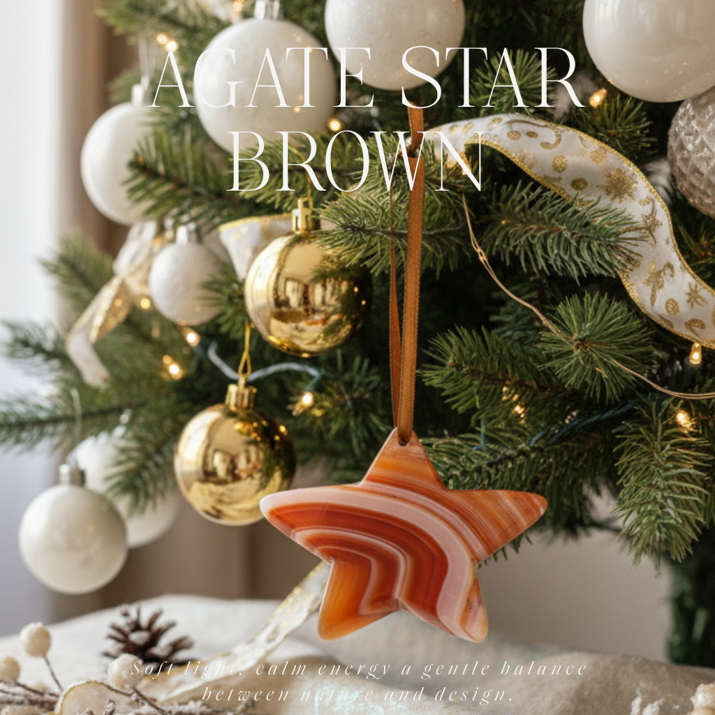 Polished Agate Star Brown M 623339