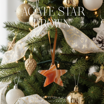 Polished Agate Star Brown S 623346