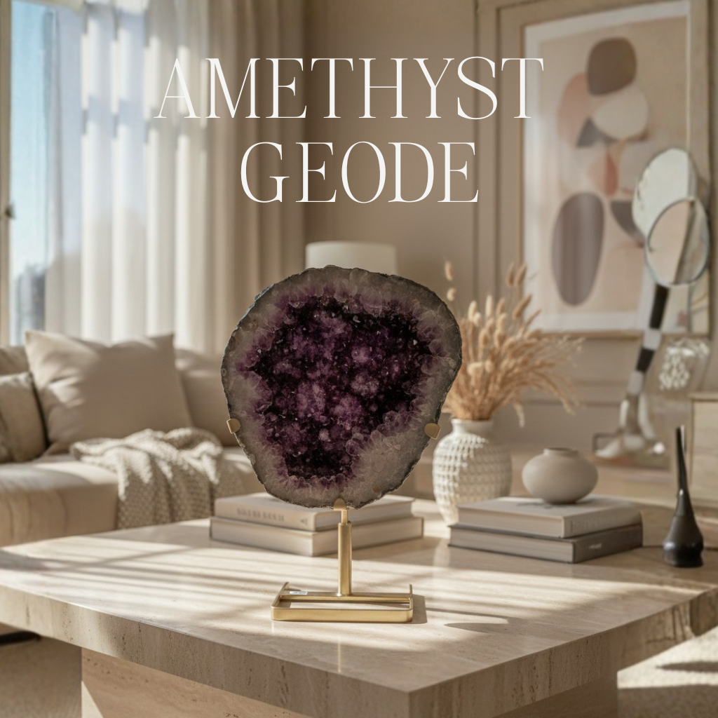 Geoda de amatista pulida