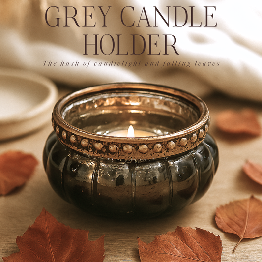 Grauer Kerzenhalter – Dezente Eleganz und gemütliches Ambiente