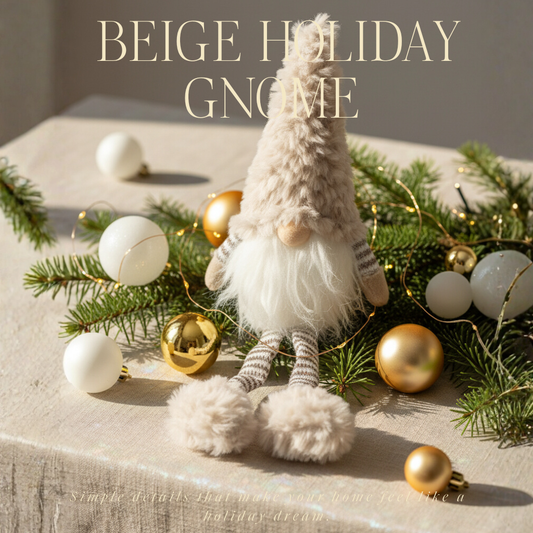 Edge Hocker aus Textil Beige