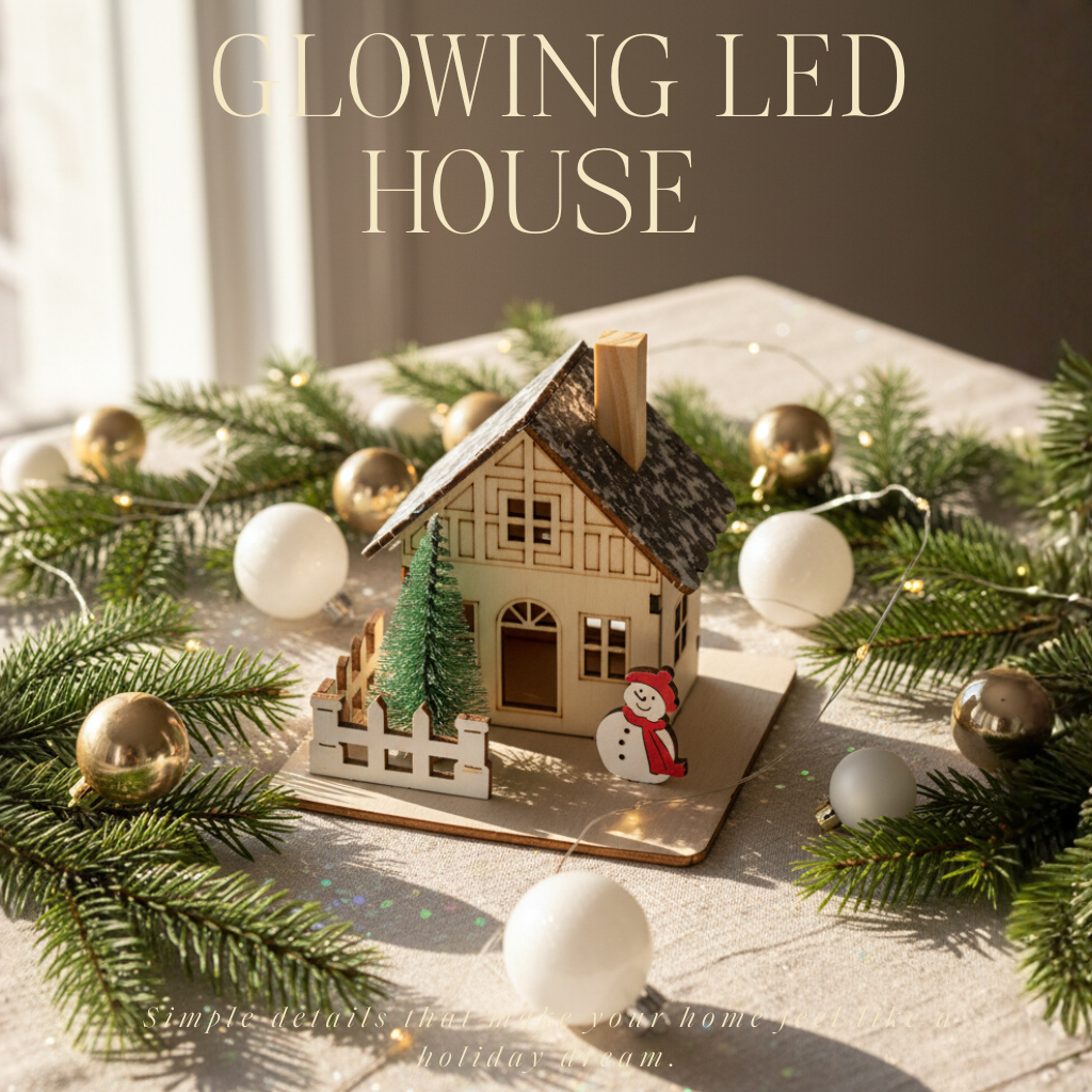 Tischdeko Haus LED 1