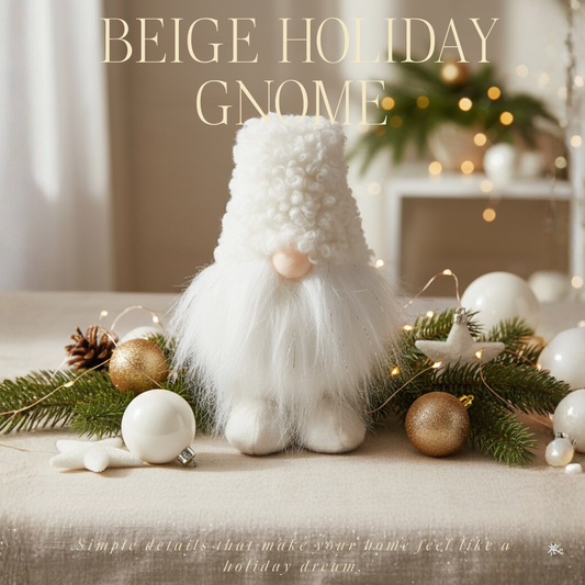 Wichtel aus Textil Weiß 3