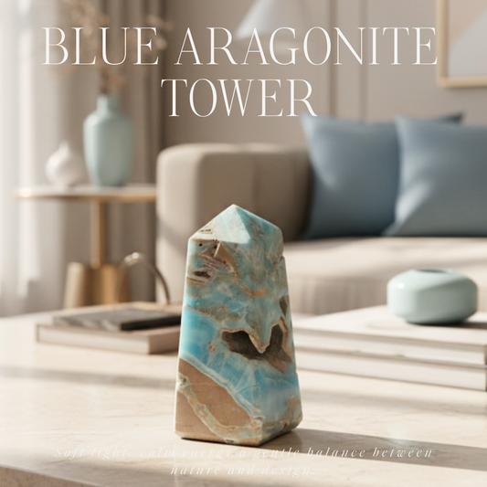 Wieża z niebieskiego aragonitu
