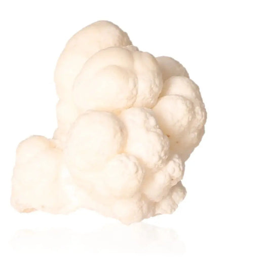 Ighoud Calcite druzy from Morocco, showcasing natural shapes and warm earthy tones, ideal for grounding and spiritual growth.