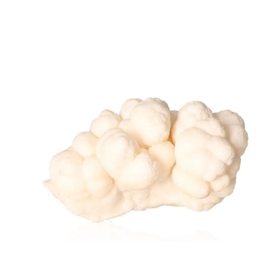 Ighoud Calcite Druze, natural mineral formation with warm earthy tones from Morocco, symbolizing grounding and transformation. 