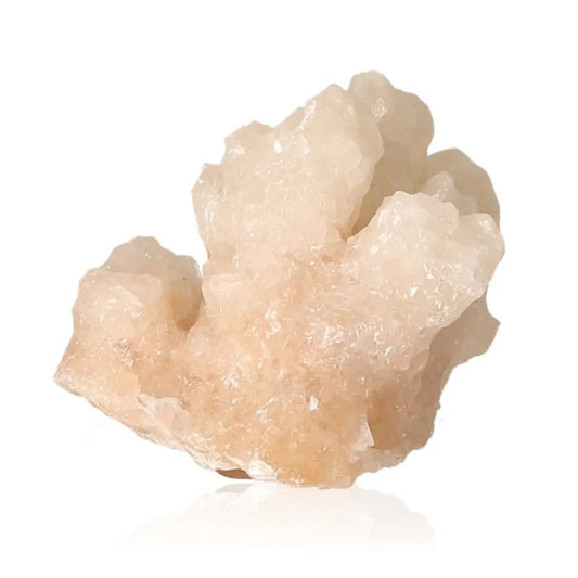 Ighoud Calcite Druze from Morocco showcasing warm earthy tones and natural shapes for grounding and spiritual growth.