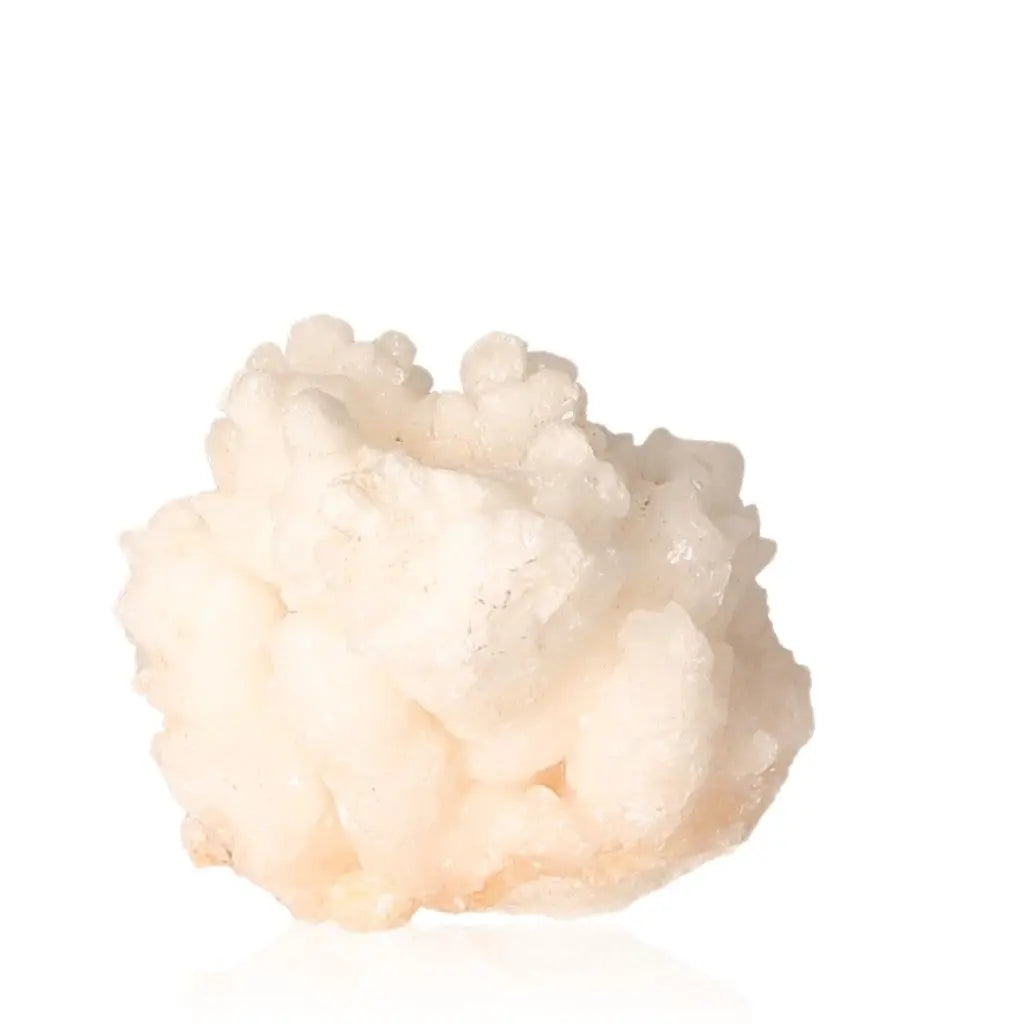 Ighoud Calcite Druze, a mineral from Morocco with warm earthy tones, known for its grounding energy and spiritual enhancement.